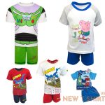 boys pyjamas short sleeve t shirt shorts set baby toy story batman peppa pig 0.jpg