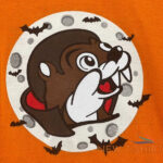 buc ees halloween shirt mens medium orange bats batty for buc ees usa made 1.jpg