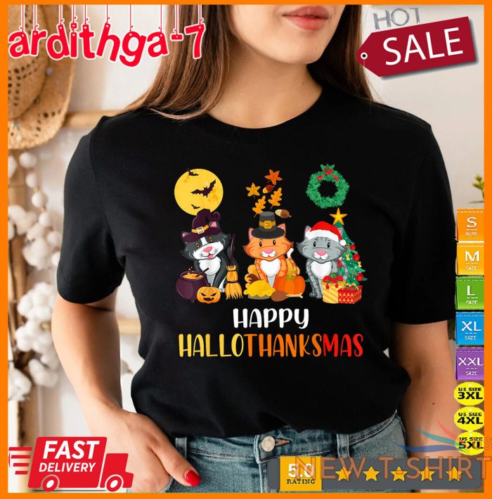 cat halloween christmas happy hallothanksmas thanksgiving t shirt size s 4xl 0.jpg