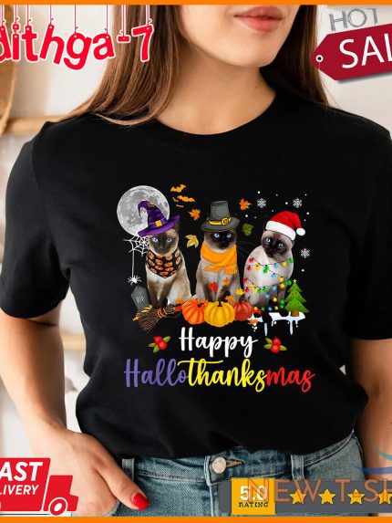cat happy hallothanksmas halloween thanksgiving christmas t shirt size s 4xl 0.jpg