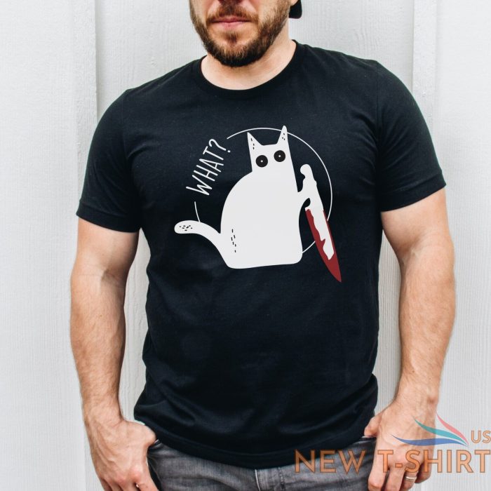 cat white halloween printed black horror murderous unisex adults classic t shirt 0.jpg