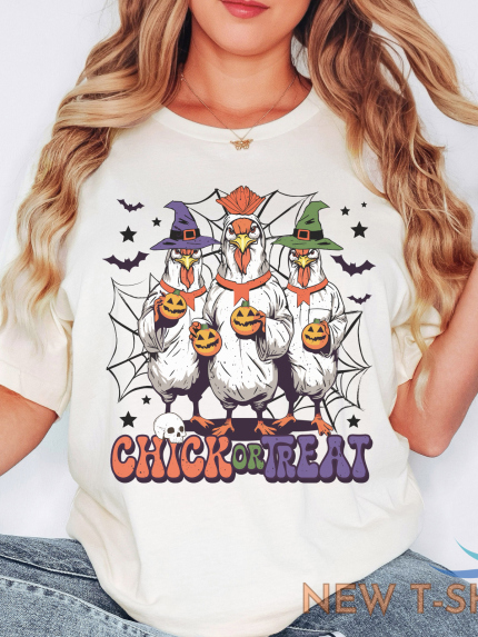 chick or treat halloween chicken t shirt funny halloween witch shirt xs 3xl 0.png