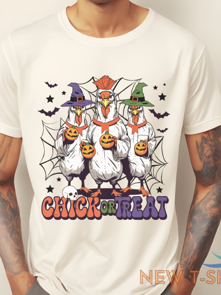 chick or treat halloween chicken t shirt funny halloween witch shirt xs 3xl 1.png