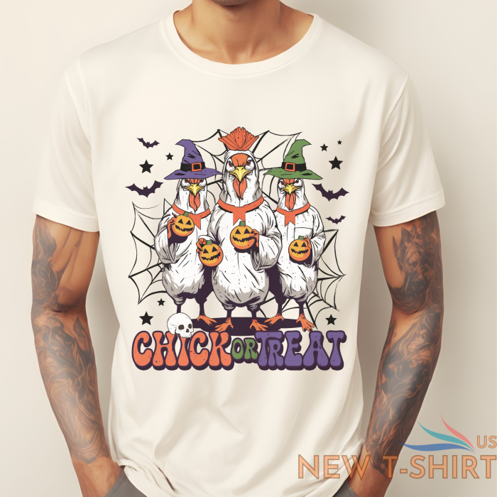 chick or treat halloween chicken t shirt funny halloween witch shirt xs 3xl 1.png