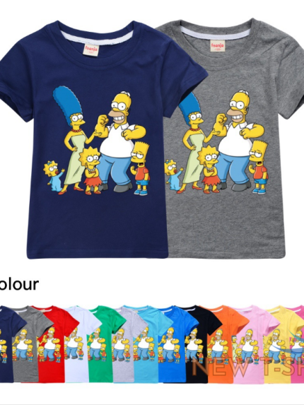 children unisex the simpsons t shirt cotton short sleeve top birthday xmas gifts 0.png