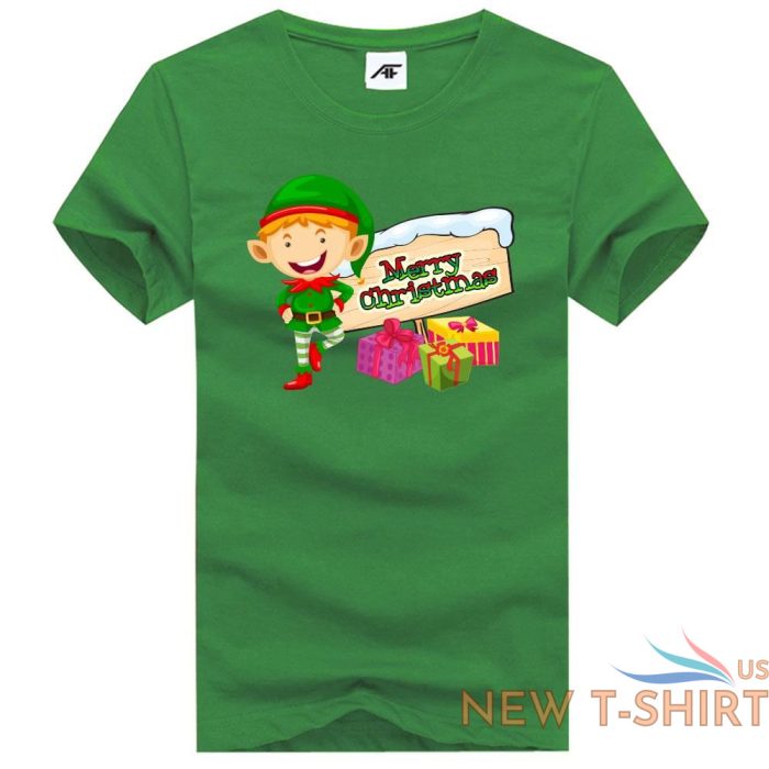 childrens mens elf merry christmas print t shirt boys short sleeve xmas shirt 2.jpg