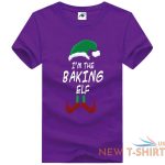 christmas baking elf printed womens girls t shirt funny novelty party top tees 0.jpg
