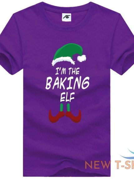 christmas baking elf printed womens girls t shirt funny novelty party top tees 0.jpg