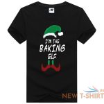 christmas baking elf printed womens girls t shirt funny novelty party top tees 2.jpg