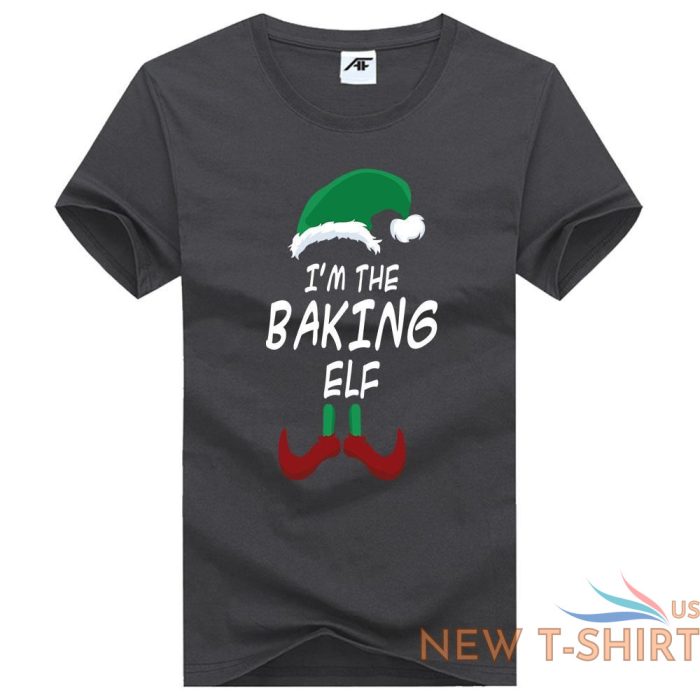 christmas baking elf printed womens girls t shirt funny novelty party top tees 3.jpg