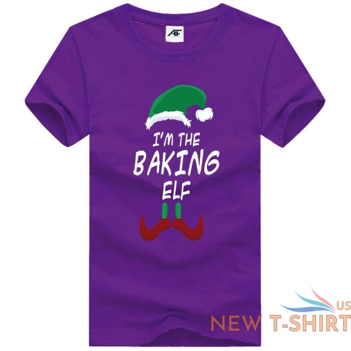 christmas baking elf printed womens girls t shirt funny novelty party top tees 6.jpg