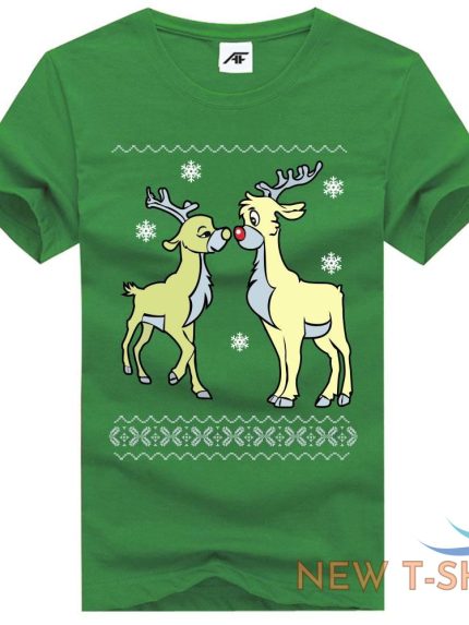 christmas deer santa elf print t shirt mens boys xmas party wear top tees 1.jpg