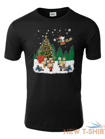 christmas friends singing around tree unisex tee tshirt 0.jpg