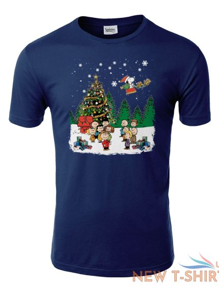 christmas friends singing around tree unisex tee tshirt 1.jpg