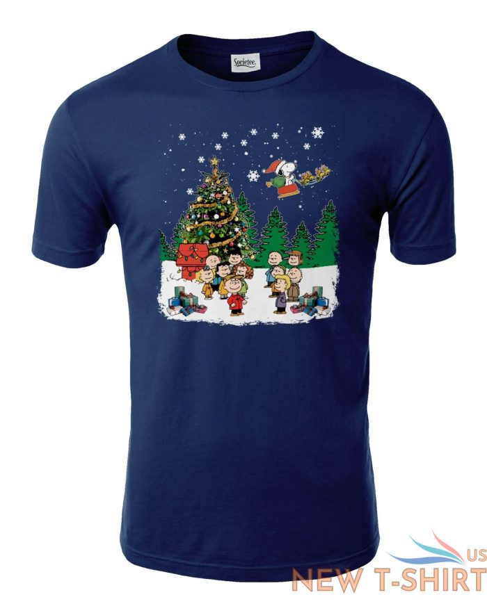 christmas friends singing around tree unisex tee tshirt 1.jpg