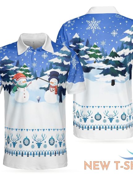 christmas golf lightweight polo shirt s 5xl snowman christmas polo shirt men 0.jpg