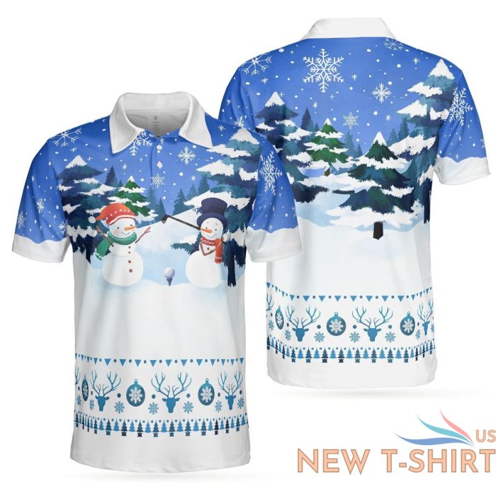 christmas golf lightweight polo shirt s 5xl snowman christmas polo shirt men 0.jpg