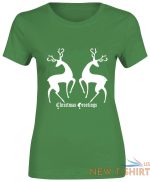 christmas greetings print reindeer t shirt cotton women girls short sleeve top 0.jpg