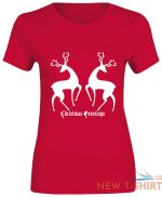 christmas greetings print reindeer t shirt cotton women girls short sleeve top 3.jpg