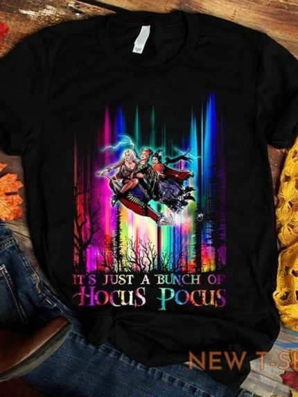 colorful halloween night it s just a bunch of hocus pocus tshirt women 0.jpg