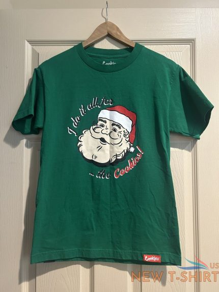 cookies sf santa i do it all for the cookies xmas green shirt size small s 1.jpg