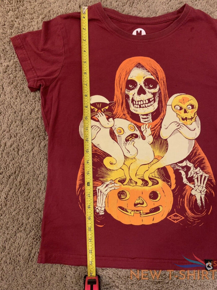 creepy co beistle shirt maroon halloween t shirt size m crew neck skeleton ghost 6.jpg