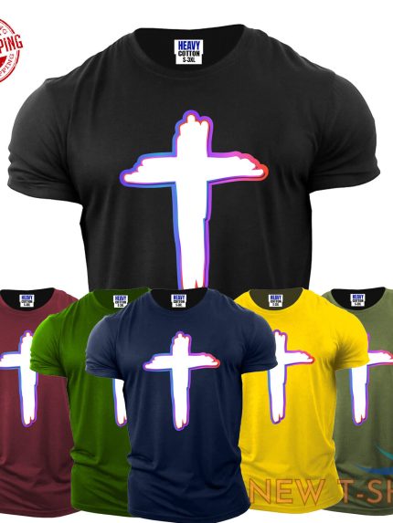 cross colorful jesus christianity faith religious mens t shirt usa new gift tee 0.jpg