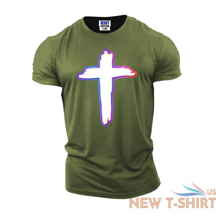 cross colorful jesus christianity faith religious mens t shirt usa new gift tee 3.jpg