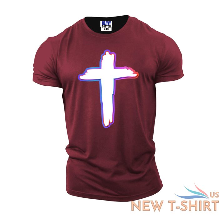 cross colorful jesus christianity faith religious mens t shirt usa new gift tee 4.jpg