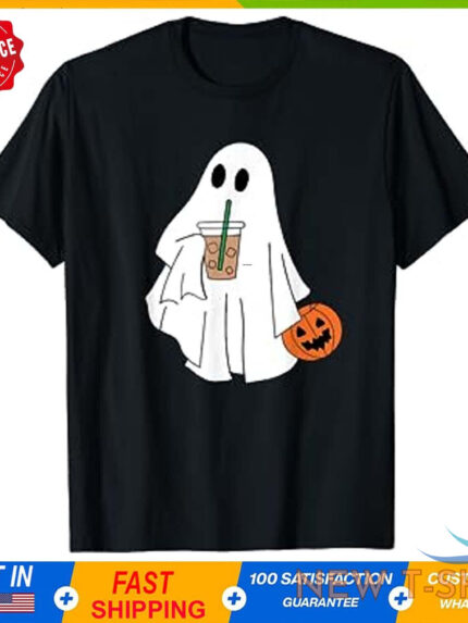 cute little ghost drinking coffee halloween spooky season t shirt 0.jpg
