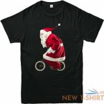 cycling santa claus t shirt funny christmas vacations xmas birthday gift tshirts 0.jpg