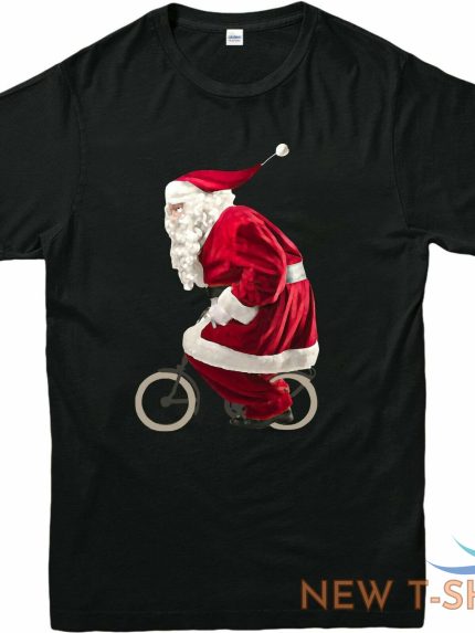 cycling santa claus t shirt funny christmas vacations xmas birthday gift tshirts 1.jpg