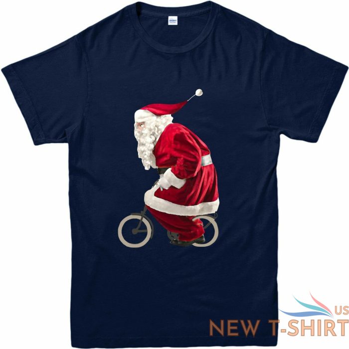 cycling santa claus t shirt funny christmas vacations xmas birthday gift tshirts 2.jpg