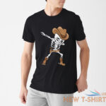 dabbing skeleton cowboy hat halloween kids dab vintage t shirt men women fashion 2.jpg