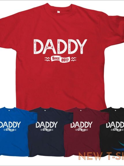 daddy since 2017 t shirt fathers day gift any year personalised christmas shirt 0.jpg