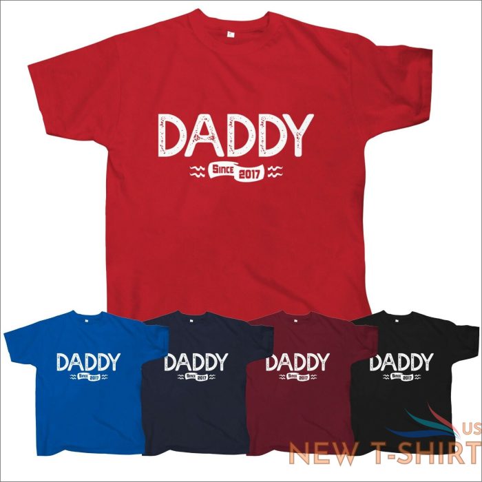 daddy since 2017 t shirt fathers day gift any year personalised christmas shirt 0.jpg