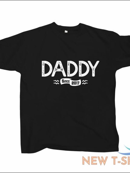 daddy since 2017 t shirt fathers day gift any year personalised christmas shirt 1.jpg