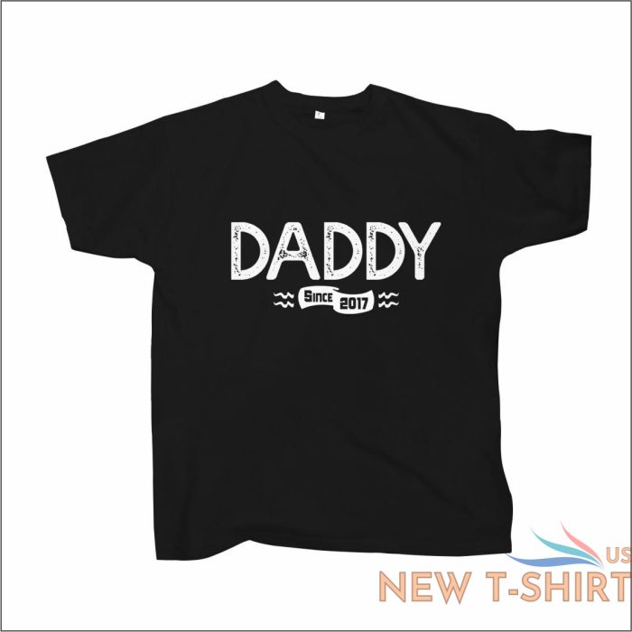 daddy since 2017 t shirt fathers day gift any year personalised christmas shirt 1.jpg