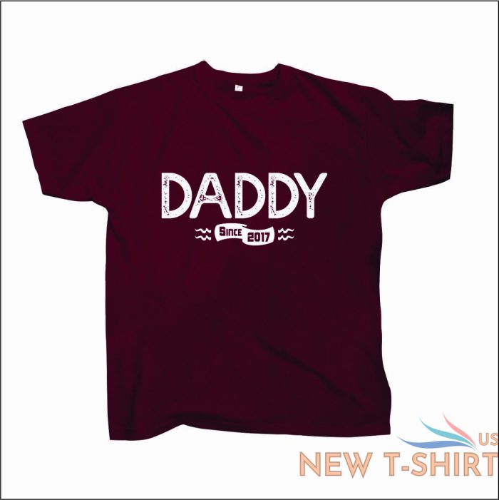 daddy since 2017 t shirt fathers day gift any year personalised christmas shirt 2.jpg
