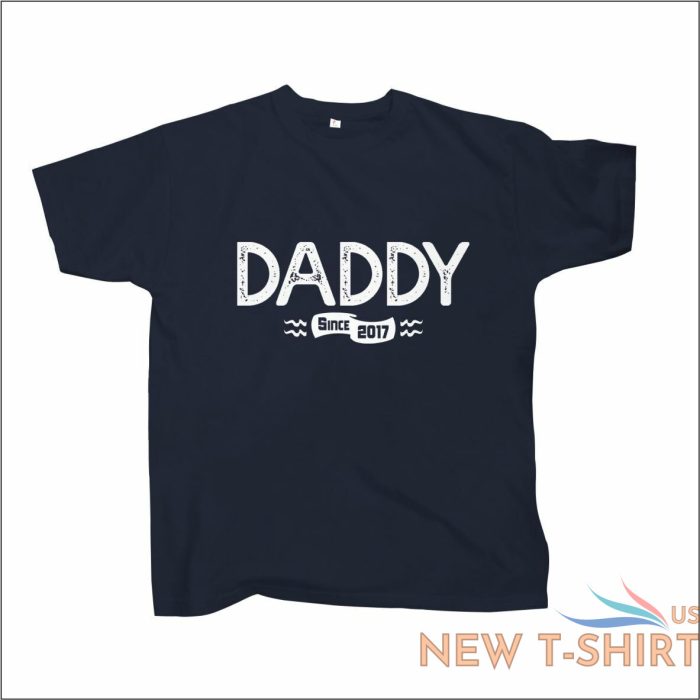 daddy since 2017 t shirt fathers day gift any year personalised christmas shirt 3.jpg