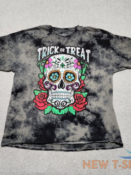 day of the dead shirt mens large cotton skull rose trick or treat halloween 0.jpg