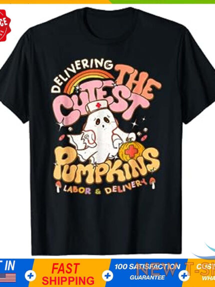 delivering cutest pumpkin labor and delivery nurse halloween t shirt 0.jpg