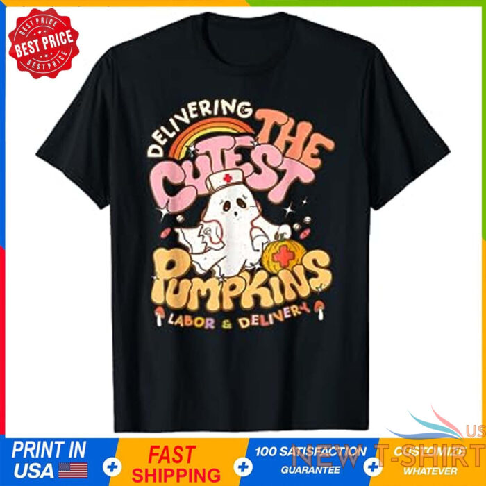 delivering cutest pumpkin labor and delivery nurse halloween t shirt 0.jpg