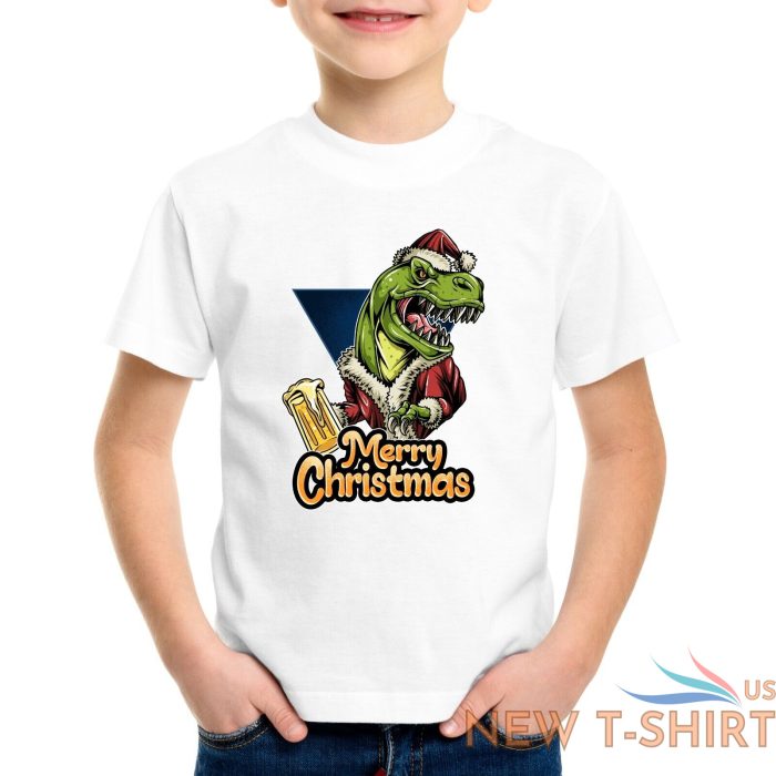 dinosaur christmas beer t shirt kids mens boys girls womens novelty xmas gift 1.jpg