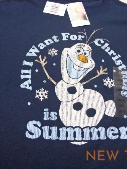 disney frozen olaf all want for christmas is summer large unisex t shirt new 0.jpg