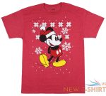 disney men s christmas santa hat mickey mouse with snowflakes t shirt 1.jpg