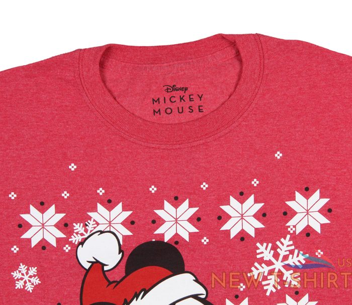 disney men s christmas santa hat mickey mouse with snowflakes t shirt 8.jpg