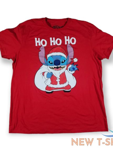 disney stitch christmas holiday santa graphic t shirt men s xl 0.jpg