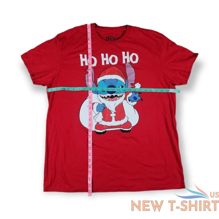 disney stitch christmas holiday santa graphic t shirt men s xl 2.jpg