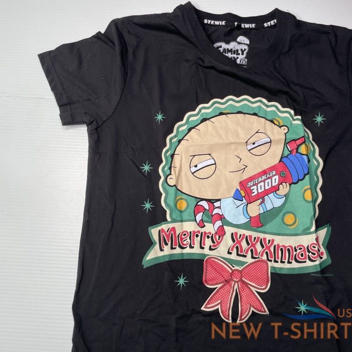 family guy stewie christmas graphic t shirt unisex size xs black casual style 3.jpg